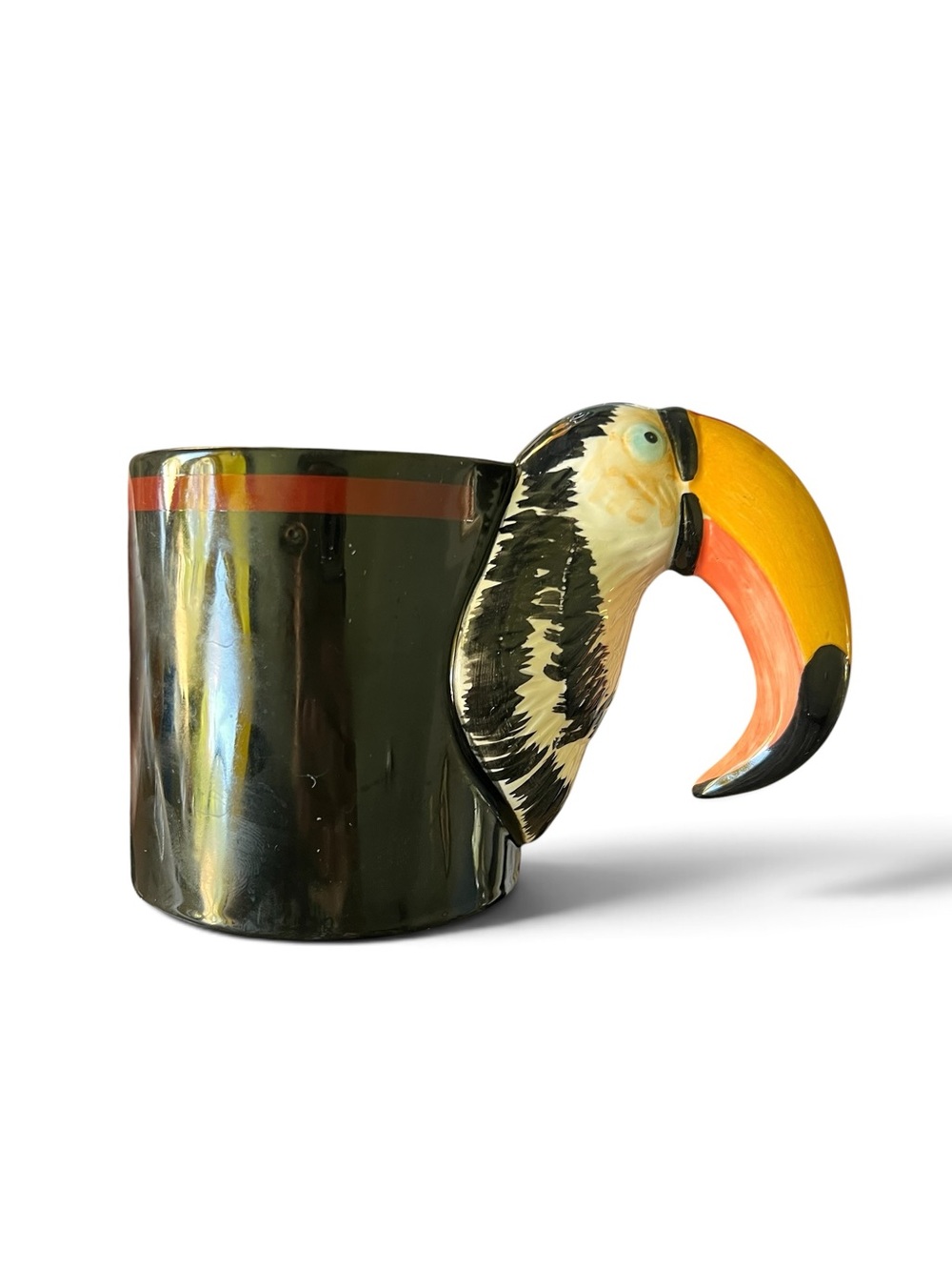 Vintage 1986 Bergschrund Seattle Toucan Mug 3D Figural Handle Sri Lanka